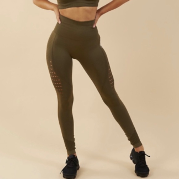 Gymshark Energy Seamless Leggings Khaki 